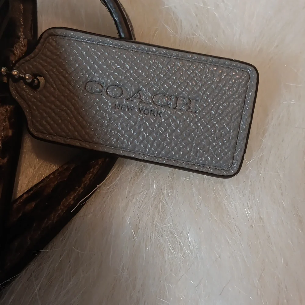 Coach Snake Embossed Brynn Flap Crossbody Purse. - Picture 4 of 11